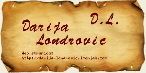 Darija Londrović vizit kartica
